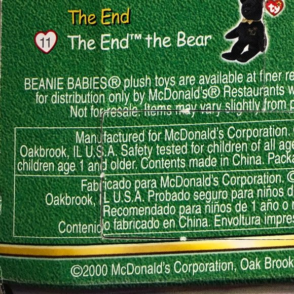 TY  PEANUT ROYAL BLUE ELEPHANT TEENIE BEANIE #8 LEGENDS 2000  (NIP) - Picture 5 of 7